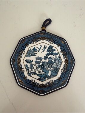 Blue and White Decorative Wall Tile Plaque - Home Art